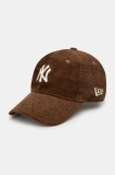 New Era sapca culoarea maro, neted, 60595319