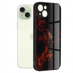 Husa pentru iPhone 15 Plus, Techsuit Glaze Series, Red Nebula
