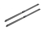 Stergator parbriz Bosch Aerotwin, 3397118949, cauciuc+grafit, plat, diverse dimensiuni, Carlig/Universal, auto, Negru