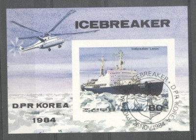 Korea 1984 Ships, imperf. sheet, used T.353 foto