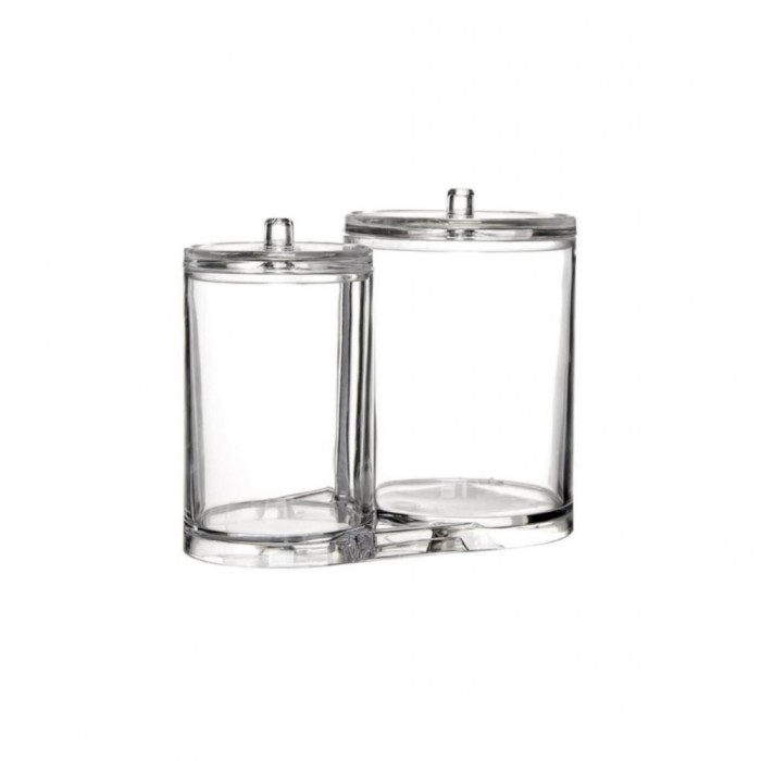 Set 2 cutii cosmetice, acrlice, transparente