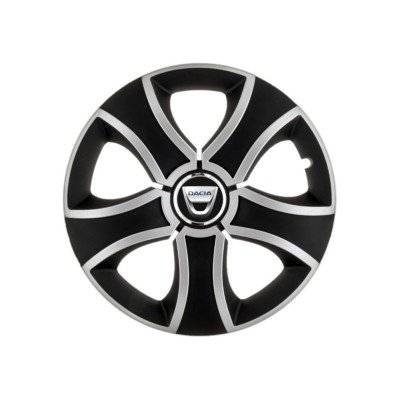 Set 4 Capace Roti 14 inchi (R14) Bis Gri-Negru, Compatibile Cu Dacia foto