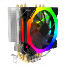 Cooler CPU, Gembird Huracan X120, RGB, 120 mm, 56 CFM, 1800 RPM, 28 dB, conector 3 pini