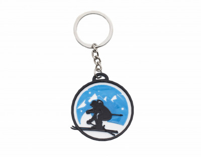 Ski keychain - albastru foto