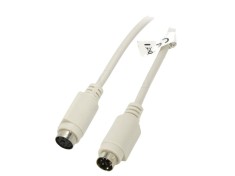 Cablu Goobay PS/2 2m gri, mufă PS/2 soclu, Fire CCA, cod 50222