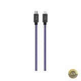 Cablu Date si Incarcare USB-C - Lightning Goui Fashion 18W 1m Bleumarin G-FASHIONC94JB