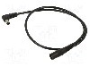 Cablu alimentare DC, DC 5,5/2,1 soclu, DC 5,5/2,5 mufa, negru, 0,5m, WEST POL - A25-C21-C050-050BK