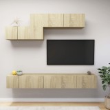 vidaXL Set dulapuri TV, 6 piese, stejar sonoma, PAL