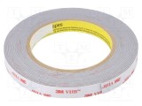 Bandă adezivă de fixare 3M acrilică gri 12mm x 5m x 1,1mm