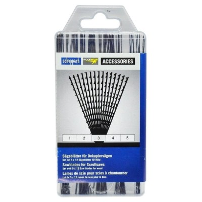Set lame pentru fierastrau de traforaj Scheppach 88000010, 60 piese foto