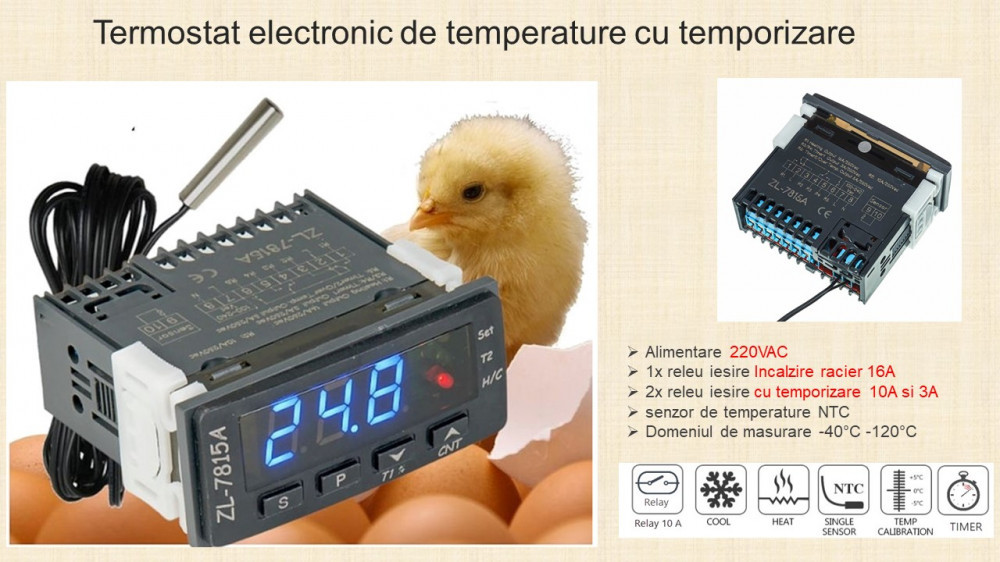 Termostat digital controler clocitoare seara 220V | Okazii.ro