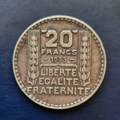 Moneda de argint - 20 Francs 1933, Franta - B 2135
