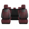 Set Huse Scaune Auto pentru Hyundai i20 - DeluxeBoss Classico, bancheta rabatabila fractionata, 11 piese, rosu - negru