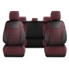 Set Huse Scaune Auto pentru Jeep Grand Cherokee - DeluxeBoss Classico, pentru bancheta rabatabila fractionata, 11 piese, negru rosu