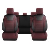 Set Huse Scaune Auto pentru Subaru Legacy - DeluxeBoss Classico, pentru bancheta rabatabila fractionata, 11 piese, negru rosu