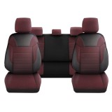 Cumpara ieftin Set Huse Scaune Auto pentru Volkswagen Golf 1 - DeluxeBoss Classico, bancheta rabatabila fractionata, 11 piese, rosu - negru