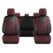 Set Huse Scaune Auto pentru Mercedes-Benz C-Class - DeluxeBoss Classico, pentru bancheta rabatabila fractionata, 11 piese, negru rosu