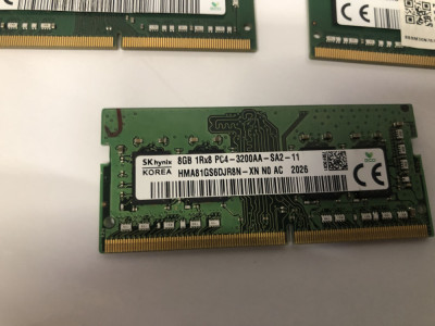 Memorie laptop Sodimm DDR4 HYNIX 8 gb / 3200, HMA81GS6DJR8N, garantie foto