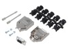 Conector D-Sub 9 Pini Mamă Amphenol, Lipire pe Cablu, Placare Gold Flash, UNC 4-40
