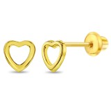 Cercei Aur 14K pentru Bebelusi si Copii, model Open Heart