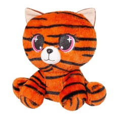 Pisica de plus tigrata 25 cm, jucarie moale pentru copii