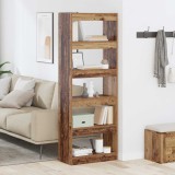 vidaXL Dulap pentru cărți Lemn vechi 60 x 30 x 166 cm Lemn compozit 880459
