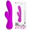 Zachary - Vibrator iepuraș, mov, 17.8 cm