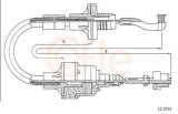 Cablu ambreiaj Opel Vectra A Motor 1.4 S, 1.4 S, 1.6, 1.6 i, 1.6 i, 1.6 i Cat, 1.6 S, 1.7 D, 1.7 D, 1.7 TD, lungime 835/500 mm, OE 669161