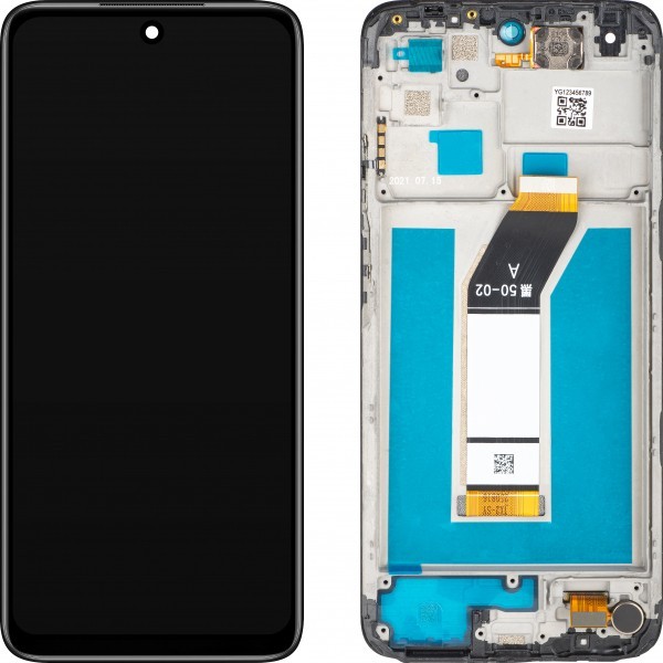Display cu Touchscreen MP compatibil cu Xiaomi Redmi 10 (2021) / 10 2022 / 10 Prime 2022 / Note 11 4G, cu Rama, Negru
