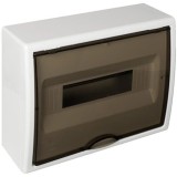 Tablou electric Solera Arelos 5021PF, 14 module, aparent, IP40, 250x362x104 mm, plastic, usa fumurie, cutie alba