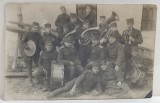 FANFARA MILITARA , SOLDATI SARBI , CU INSTRUMENTELE , CARTE POSTALA ILUSTRATA, PERIOADA PRIMULUI RAZBOI MONDIAL