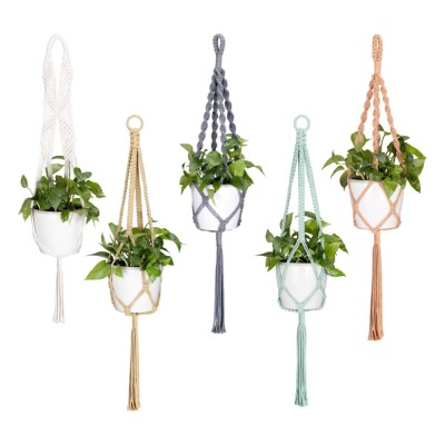 Set 5 Suporturi pentru ghivece Navaris, 101,6 cm, 5 culori, bumbac, 55717.01 foto
