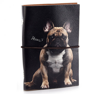 Suport card din piele, print animal, negru, 20 de compartimente, model 4 foto