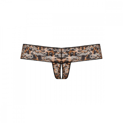 Bikini Crotchless Gigi din Dantela, Animal Print, S/M foto