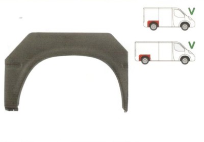 Segment reparatie aripa spate Ford Transit 1986-1991 Partea Dreapta, Spate, cu punte simpla foto