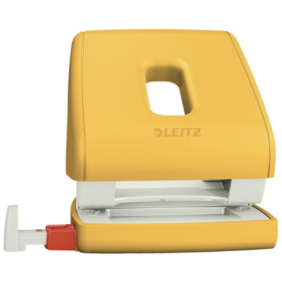 Perforator Plastic Leitz Cosy 5004, 30 Coli, Galben Chihlimbar foto