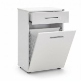 Dulap Baie cu cos de rufe Adore Diamond Mini, sertar, Alb Lucios, 52 x 83 x 38 cm