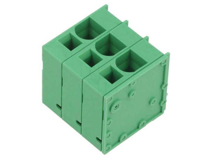 Conector regletă PCB 90&deg; 3 piste 66A