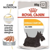 Royal Canin Dermacomfort Adult hrana umeda caine, prevenirea iritatiilor pielii