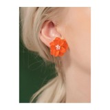 Cumpara ieftin Cercei Floare Portocalie - 21339