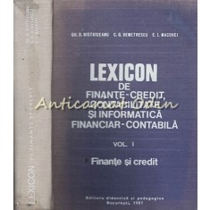 Lexicon De Finante-Credit I - Gh. D. Bistriceanu