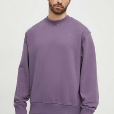 adidas Originals hanorac de bumbac bărbați, culoarea violet, uni IR7918