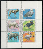 Bulgaria 1988 Mi 3657/62 block MNH - Centenarul Gradinii Zoologoce din Sofia