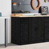 vidaXL Dulap depozitare garaj negru 30x51x85 cm lemn masiv de pin