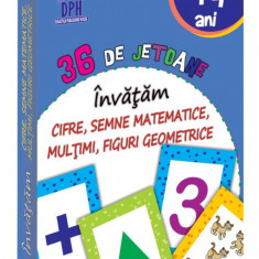 36 de Jetoane - Învățăm - Cifre Semne Matematice Mulțimi Figuri geometrice