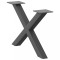 vidaXL Picioare pentru măsuță de cafea &icirc;n formă de X, 2 buc., antracit, 60x(30-31) cm, oțel 4012882