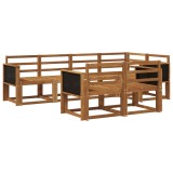 vidaXL Set de canapele de exterior 7 pcs natural Lemn Solid de Acacia 3385280