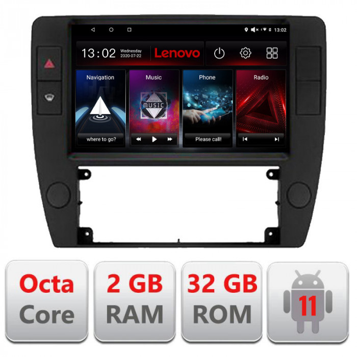 Navigatie dedicata Passat B5 1997-2004 Lenovo Octa Core cu Android Radio Bluetooth Internet GPS WIFI DSP 2+32 GB 4G kit-b5+EDT CarStore Technology