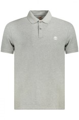Timberland Tricou polo barbati, cu mini logo brodat, Slim fit, Gri (Marime: L)