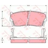 Set placute frana Trw GDB3183, parte montare : punte fata